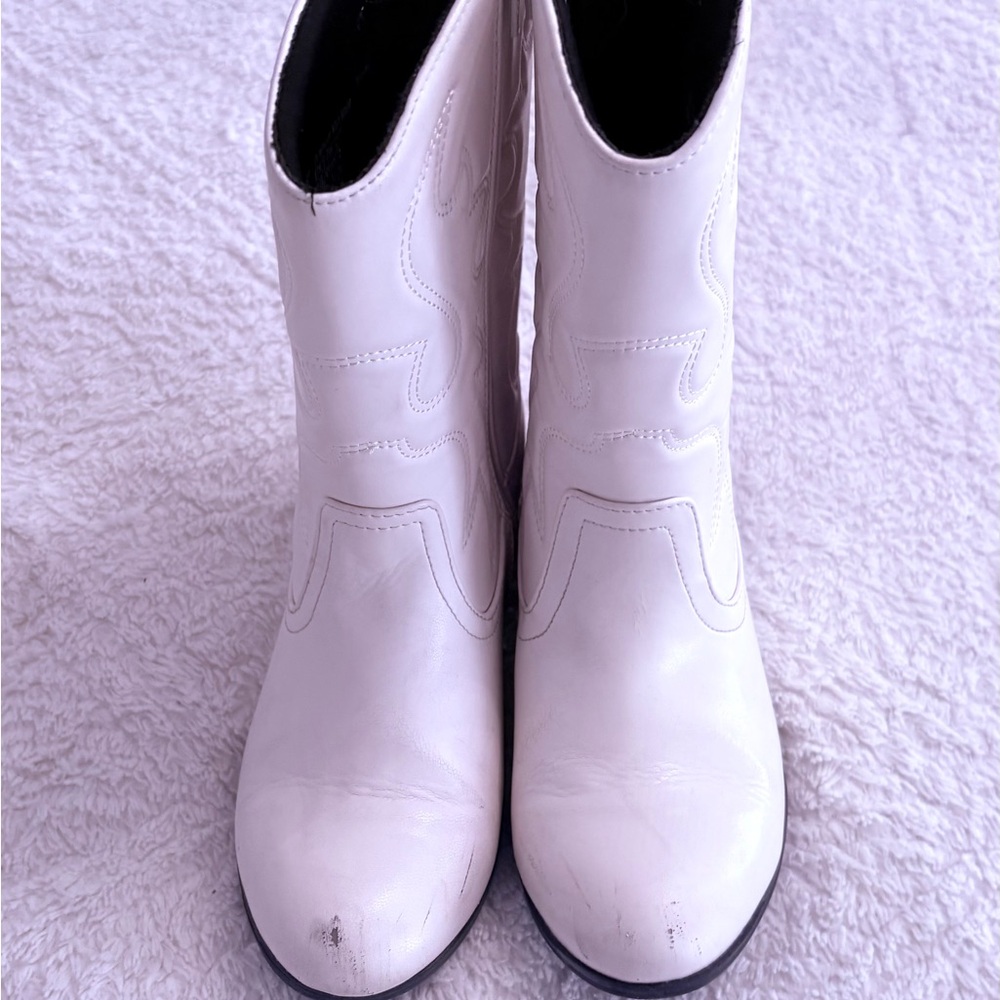 Girls White Cowboy Boots